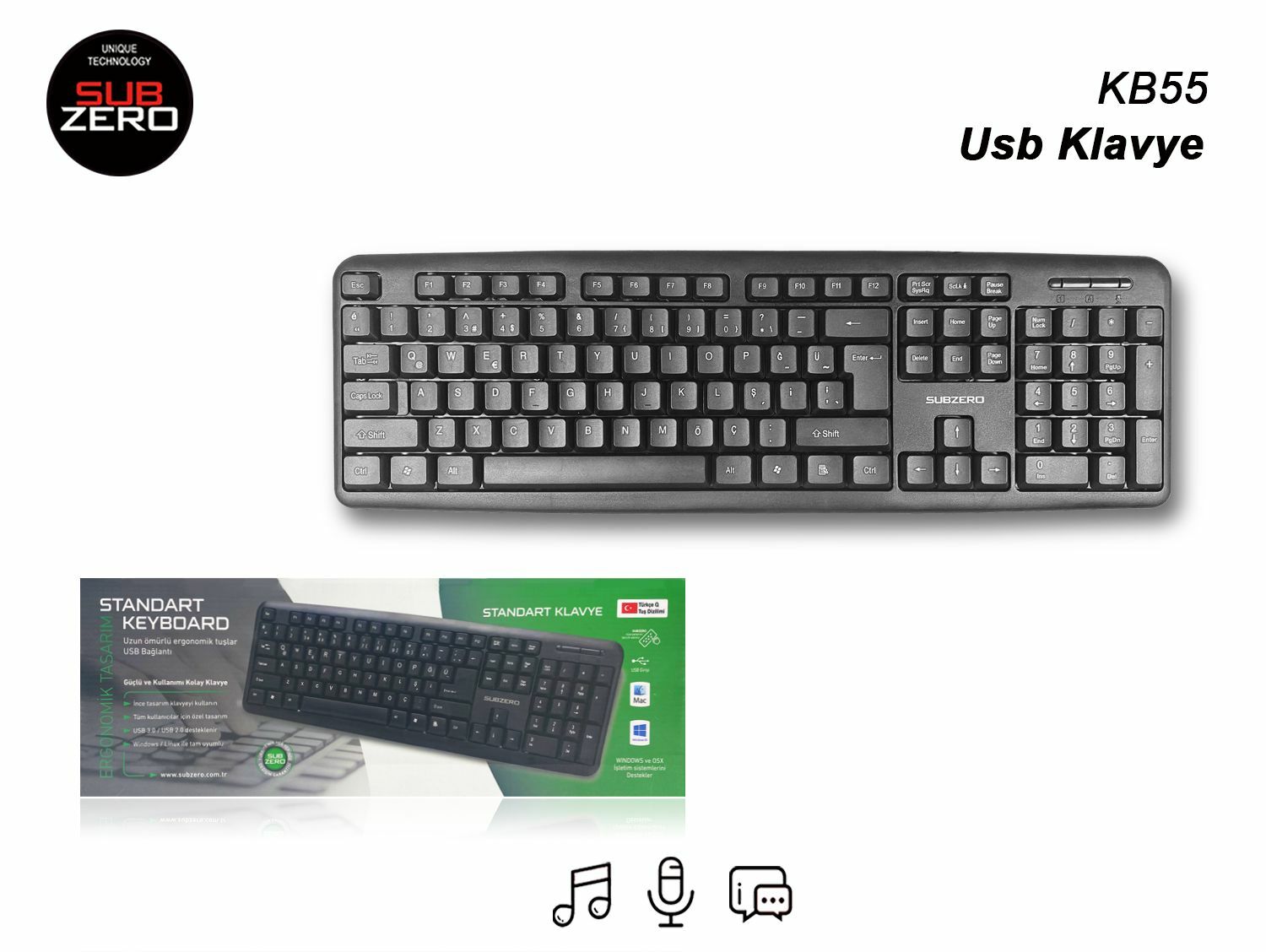 KB55   SUBZERO STANDART Q KLAVYE