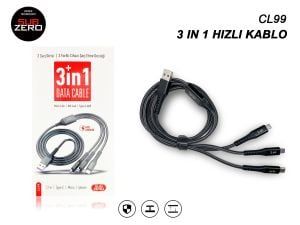 CL99 3İN1 DATALI HIZLI ŞARJ DOLUM KABLOSU
