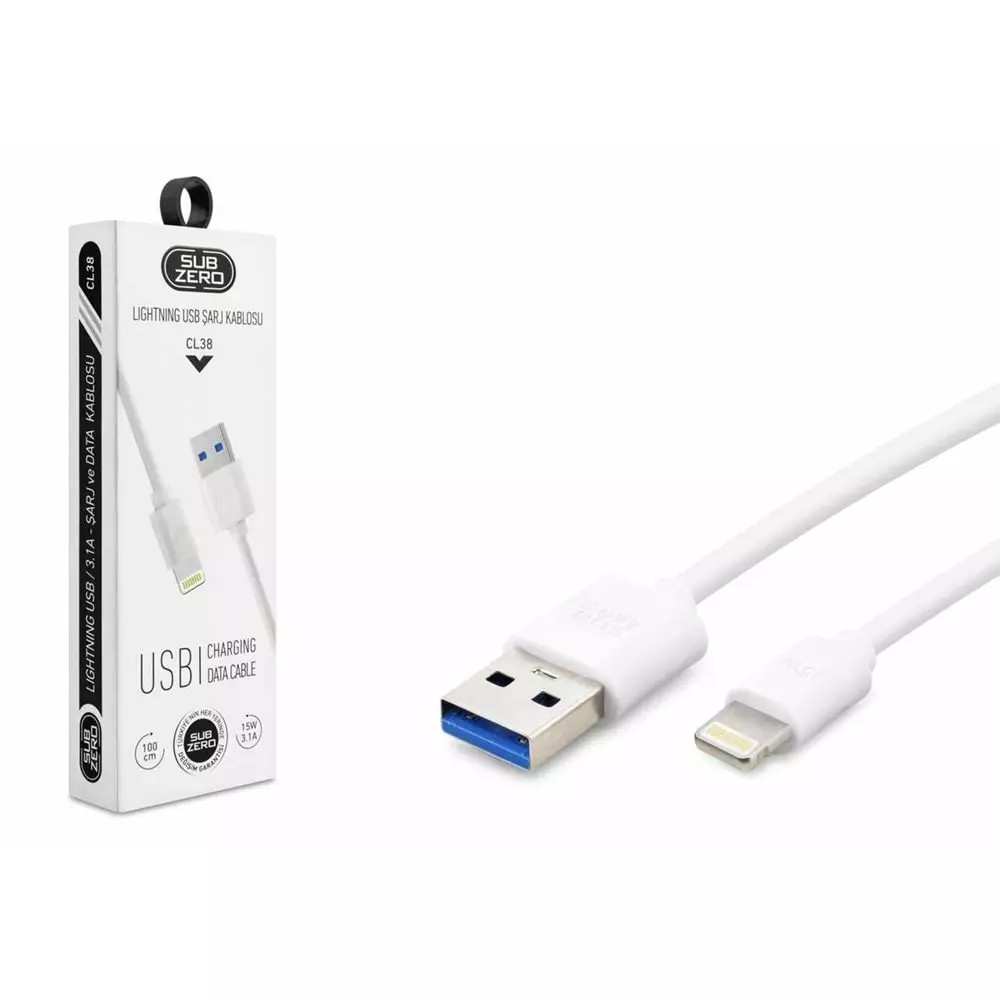 SUBZERO CL38 2.1A 1MT LİGHTNİNG KABLO
