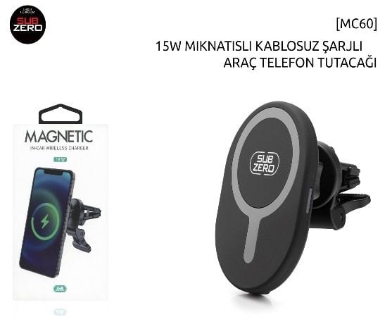 SUBZERO MC60 KABLOSUZ ŞARJLI MIKNATISLI OTO TUTUCU