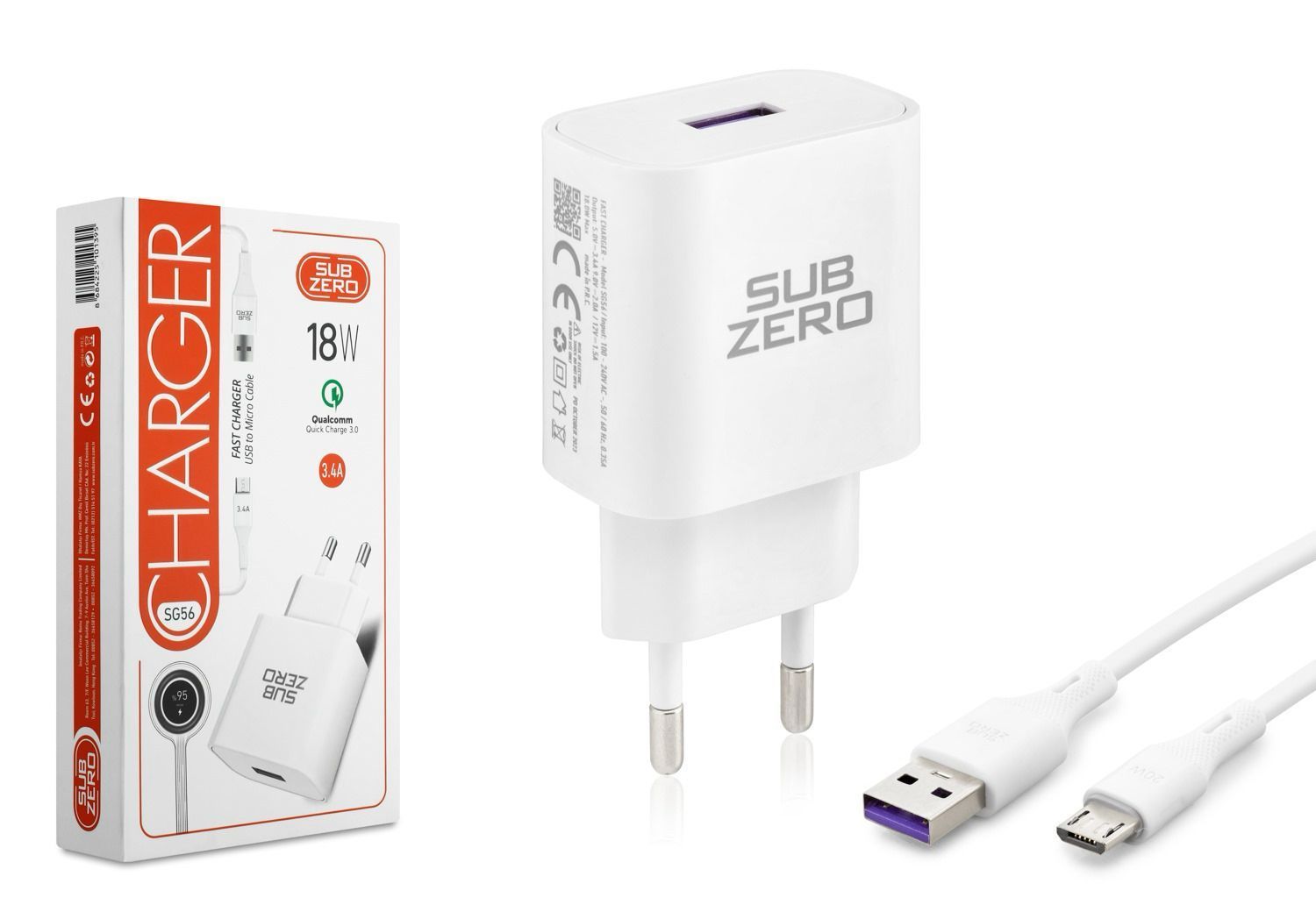 SUBZERO SG56 3.4 A MİKRO ŞARJ ŞET