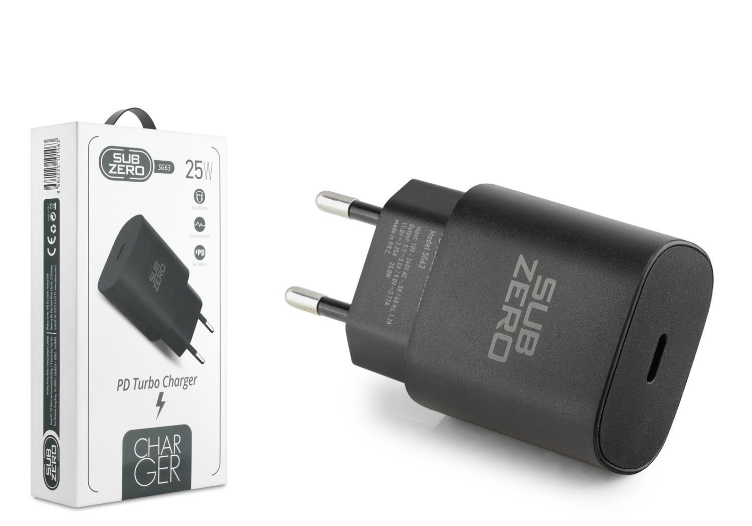SUBZERO SG63 25W PD ŞARJ BAŞLIK