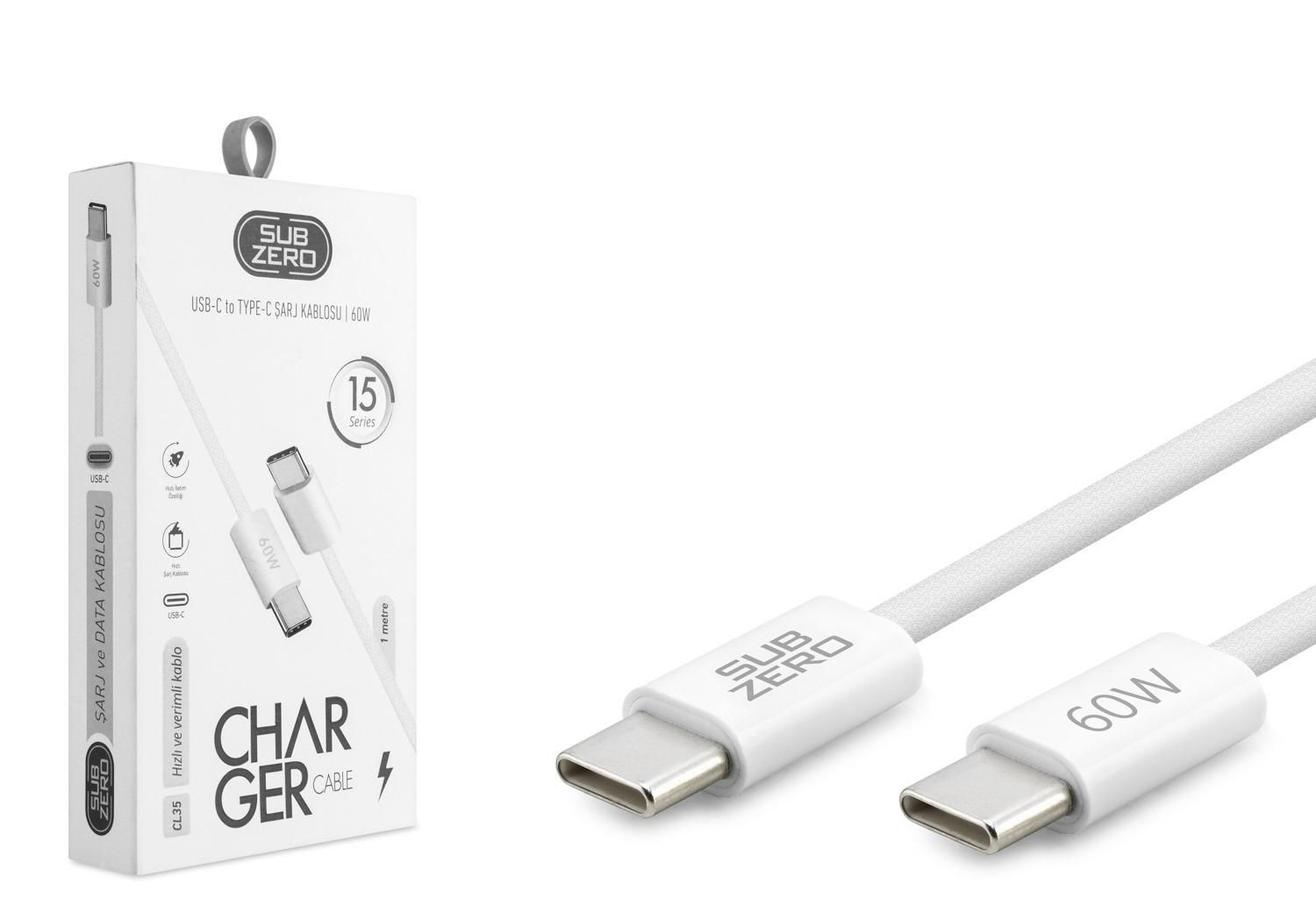 SUBZERO CL37 2 MT 240W TYPC PD KABLO İPHONE 15 İÇİN