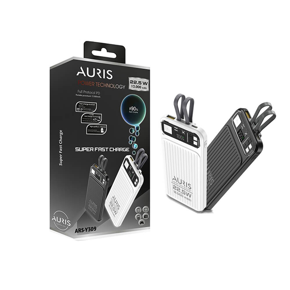 AURİS Y309 12000 mAh TURBO KABLOLU POWERBANK
